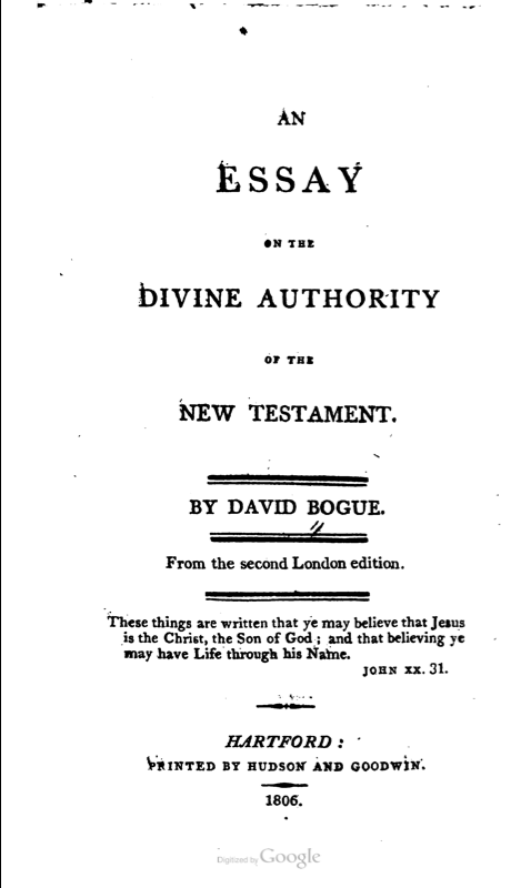 Book Cover: Divine Authority of the New Testament