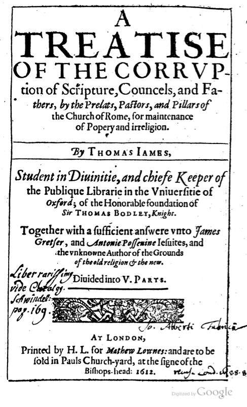Book Cover: A Treatise of the Corruption of Scripture by Rome