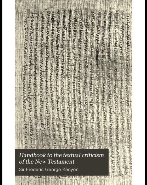 Book Cover: Handbook to the Textual Criticism of the New Testament